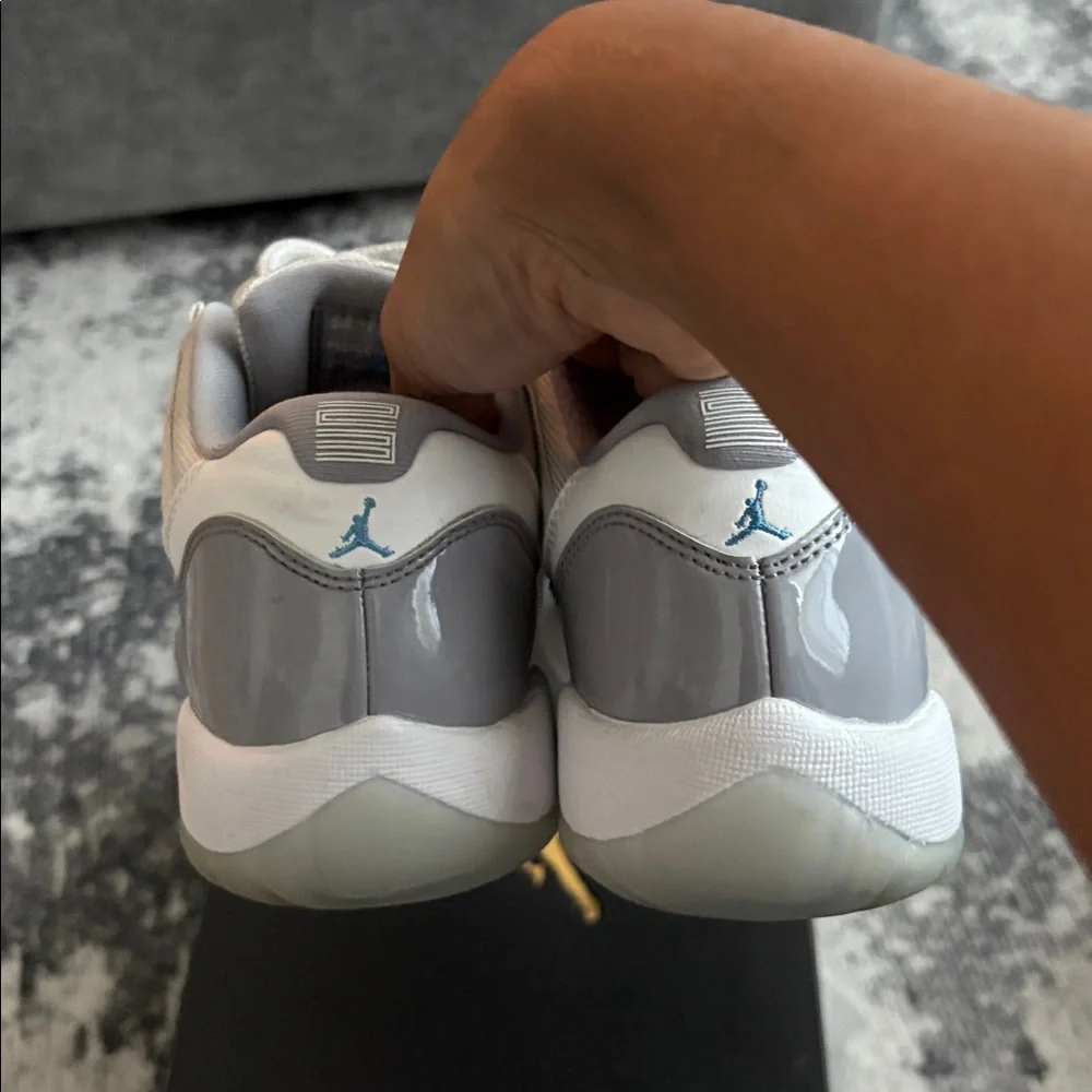 Kids Gray and White Sneakers - Picture 4 of 10